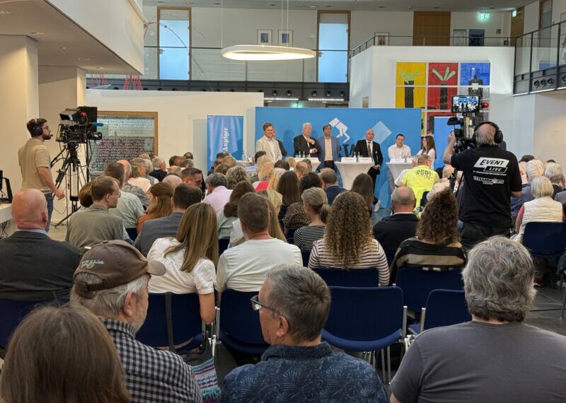 Eine gelungene Wahlarena mit Event Live TV -Produktion Dortmund